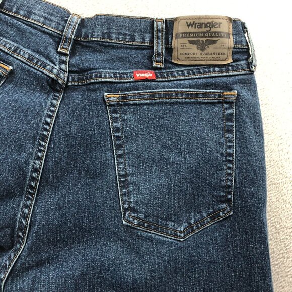 2 Wrangler Mens Jeans 34x29 Measured Relaxed Fit Blue Denim Classic Casual - Picture 13 of 16